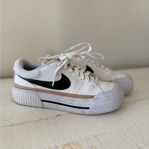 Nike Women's Platform Shoes - White and Black